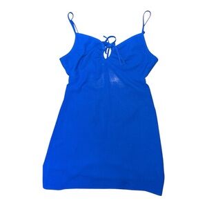 Ambiance Royal Blue Spaghetti Strap Babydoll Dress